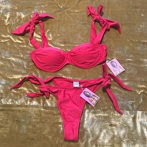 Strawberry milk mob Cherry holiday bikini